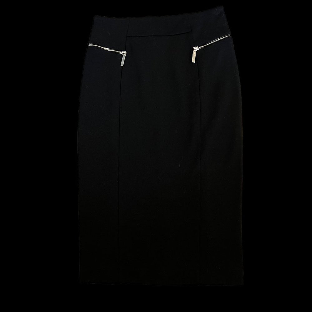 NWT Michael Kors Pencil Skirt w Silver Zippers-2